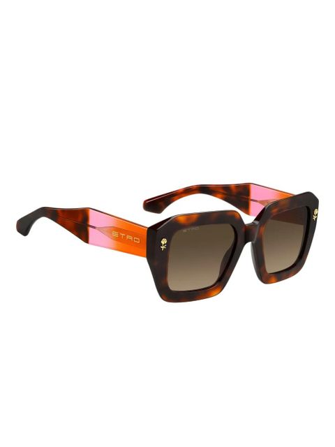 ETRO geometric-frame sunglasses - Brown
