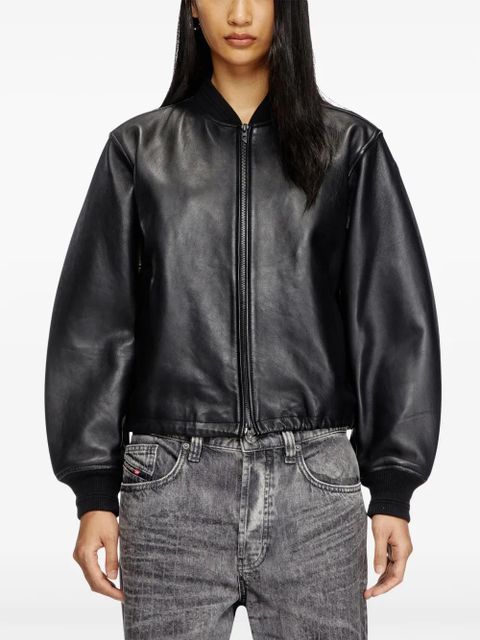 Diesel L-Ilyan leather jacket - Black - zdjęcie produktu nr 2