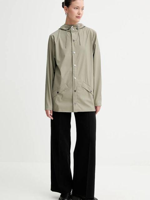 Rains kurtka 12010 Jacket kolor zielony przejściowa 12010