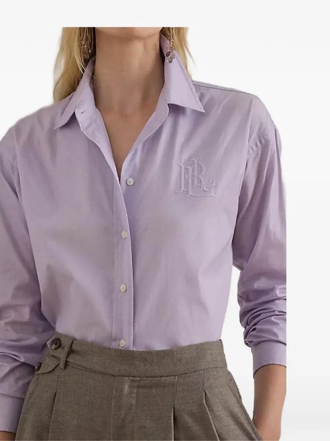 Lauren Ralph Lauren monogram buttoned shirt - Purple