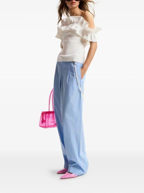 Essentiel Antwerp ruffled-neck off-shoulder top - White - zdjęcie produktu nr 2