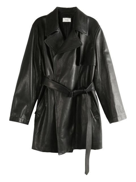 The Row belted leather trench coat - Black - zdjęcie produktu nr 1