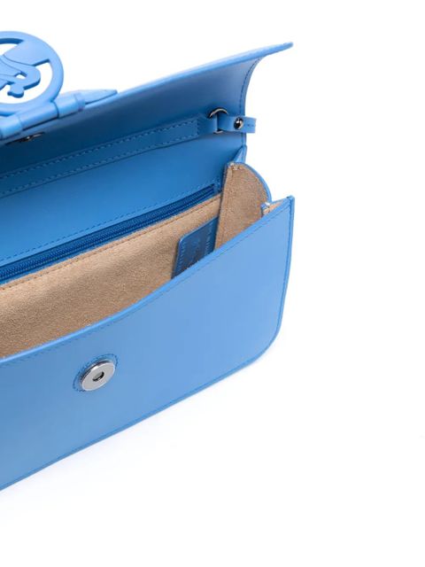 Longchamp medium Box-Trot leather shoulder bag - Blue