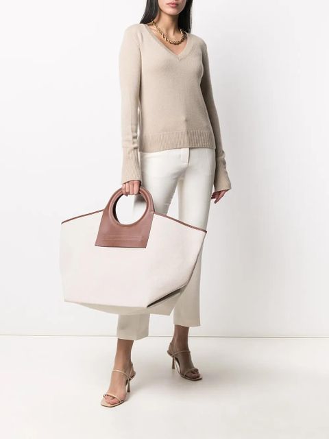 Hereu large Cala canvas tote bag - Neutrals - zdjęcie produktu nr 2