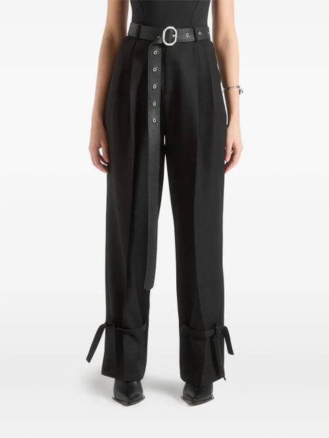 Manière De Voir Suzanne pleated belted trousers - Black - zdjęcie produktu nr 1