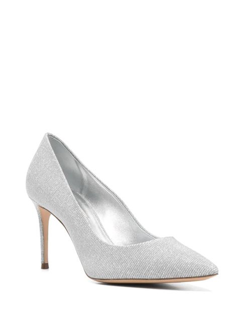 Casadei 80mm Julia pointed-toe pumps - Silver
