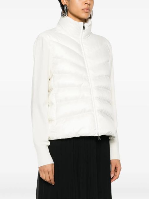 Moncler padded wool cardigan - Neutrals