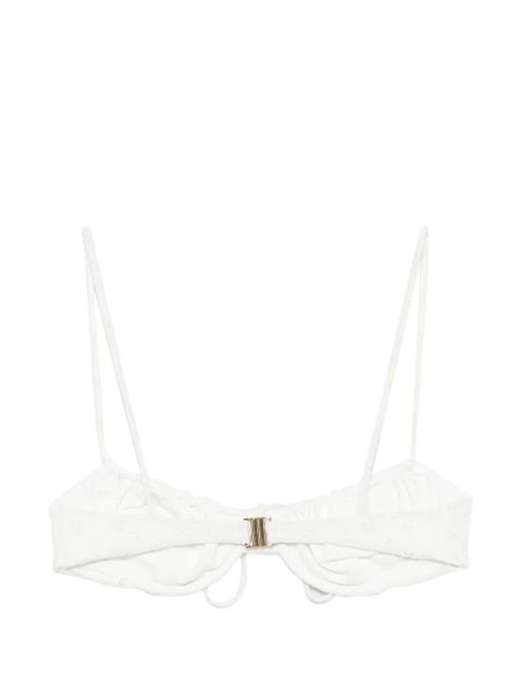 Faithfull the Brand Halo broderie anglaise bikini top - White - zdjęcie produktu nr 2