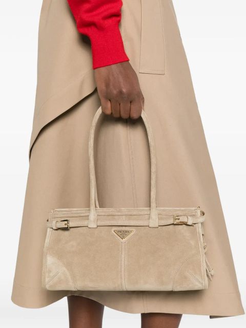 Prada medium Bonnie suede tote bag - Neutrals - zdjęcie produktu nr 2