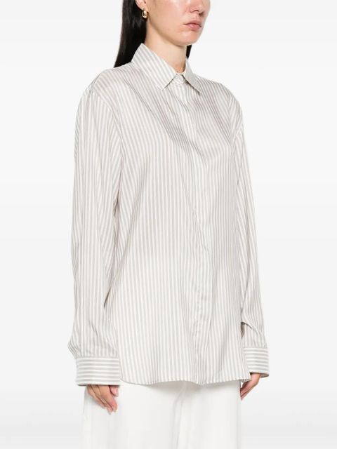 The Row Vanda striped long-sleeve shirt - White - zdjęcie produktu nr 2