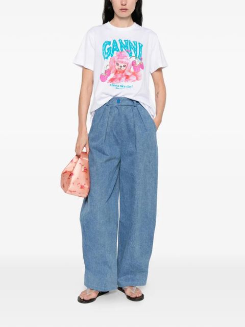 GANNI dog graphic T-shirt - White - zdjęcie produktu nr 2