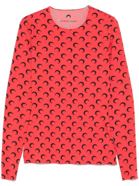 Marine Serre Moonogram-pattern top - Red - zdjęcie produktu nr 1