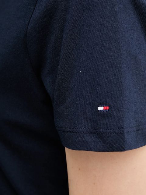 Tommy Hilfiger t-shirt bawełniany damski kolor granatowy WW0WW47210