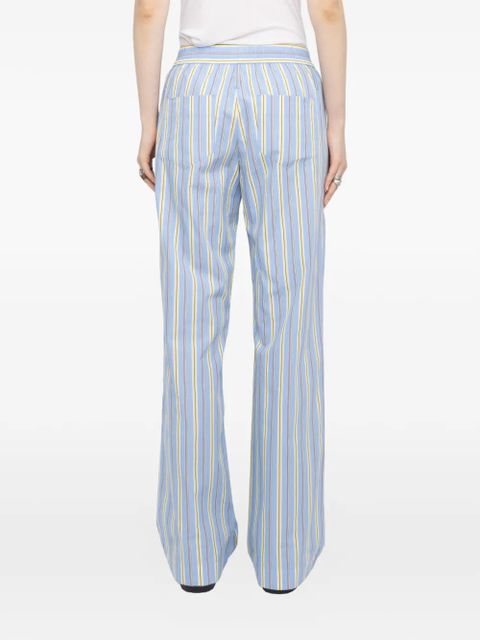 Zadig&Voltaire logo-detail striped trousers - Blue