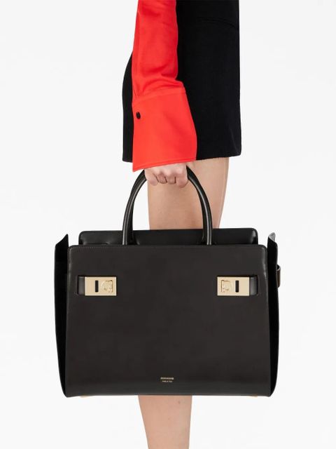 Ferragamo large Gancini leather tote - Black - zdjęcie produktu nr 2