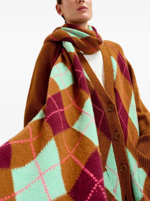 Essentiel Antwerp argyle jacquard scarf - Orange