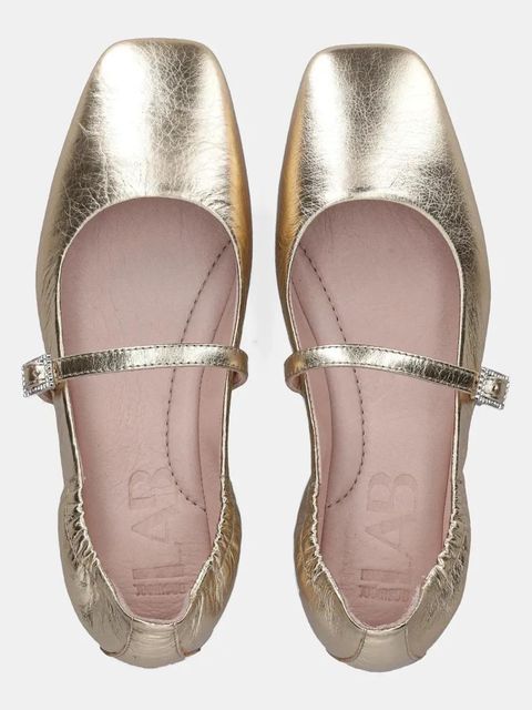 Answear.LAB baleriny skórzane kolor złoty