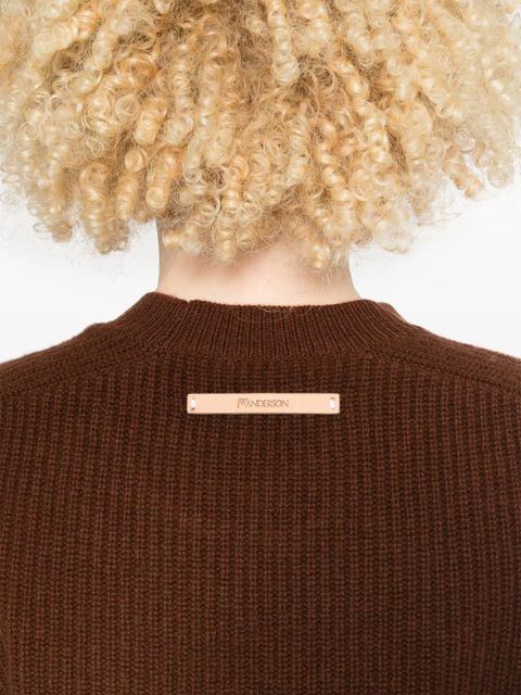 JW Anderson puff-sleeves sweater - Brown