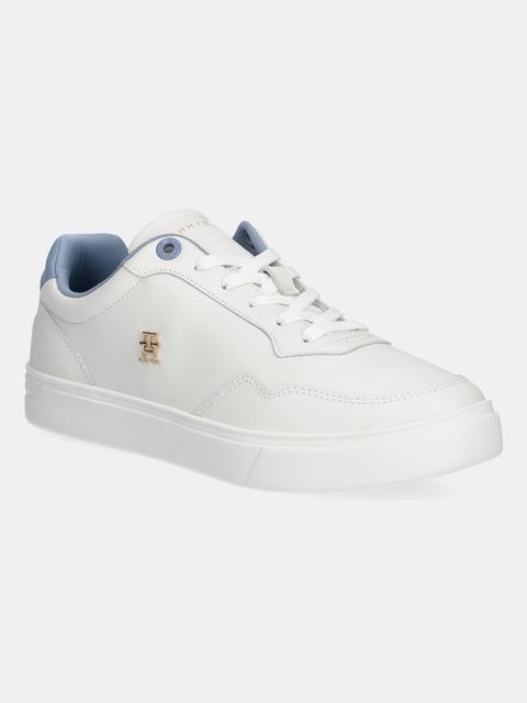 Tommy Hilfiger sneakersy skórzane ESSENTIAL ELEVATED COURT SNEAKER damskie kolor biały FW0FW08680