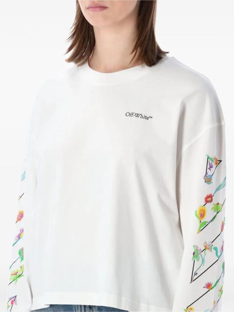 Off-White floral-print long-sleeve T-shirt