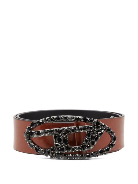 Diesel crystal-embellished buckle belt - Brown - zdjęcie produktu nr 1