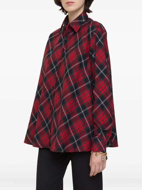 Burberry checked cotton shirt - Red - zdjęcie produktu nr 2