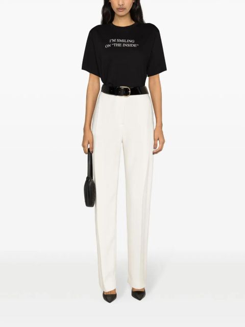 Victoria Beckham slogan-print organic cotton T-shirt - Black - zdjęcie produktu nr 2