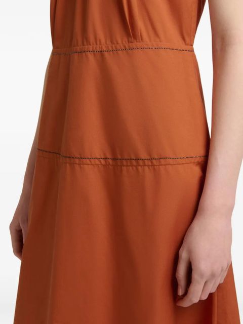 Marni tiered sleeveless dress - Orange