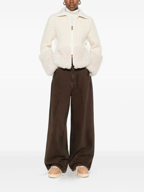 Moncler zip-up cardigan - Neutrals