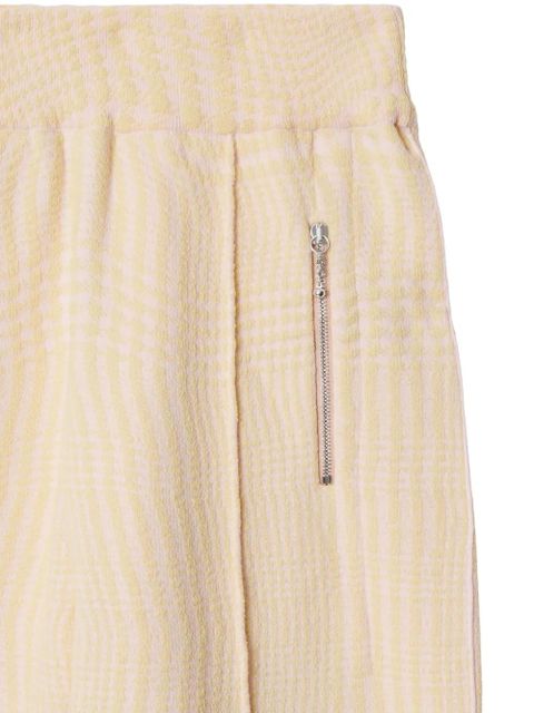 Burberry houndstooth-jacquard wool-blend trousers - Neutrals