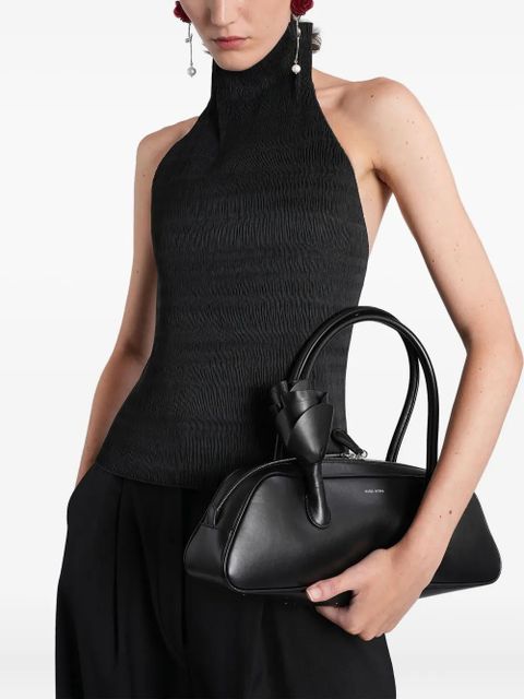 Magda Butrym open-back textured top - Black