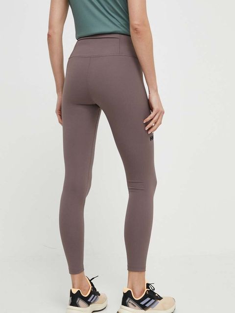 Helly Hansen legginsy sportowe Roam damskie kolor szary gładkie 63183