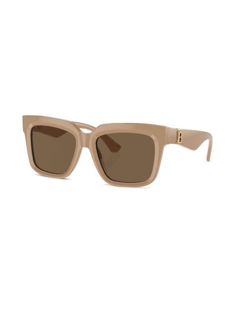 Burberry Eyewear monogram-plaque wayfarer sunglasses - Neutrals - zdjęcie produktu nr 2