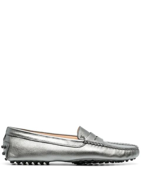 Tod's Gommino Driving leather loafers - Silver - zdjęcie produktu nr 1