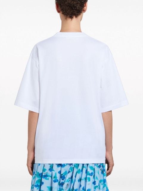 Marni logo-print cotton T-shirt - White - zdjęcie produktu nr 2