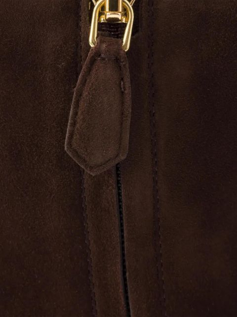 Prada 55mm side-zip suede boots - Brown