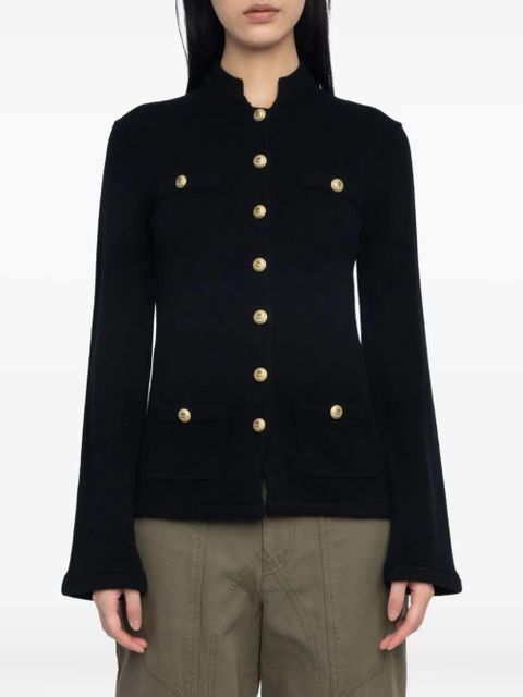 Zadig&Voltaire button-detailed flared-sleeve cardigan - Black