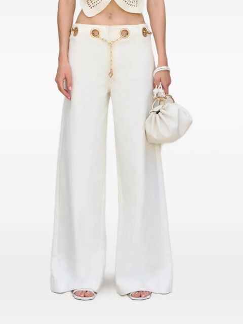 Cult Gaia Sydney eyelet-embellished chain-link trousers - White - zdjęcie produktu nr 1