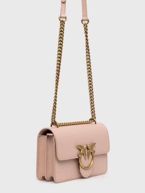 Pinko torebka skórzana kolor różowy 100074.A0F1