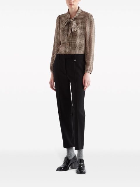 Prada grain-de-poudre cropped trousers - Black - zdjęcie produktu nr 2
