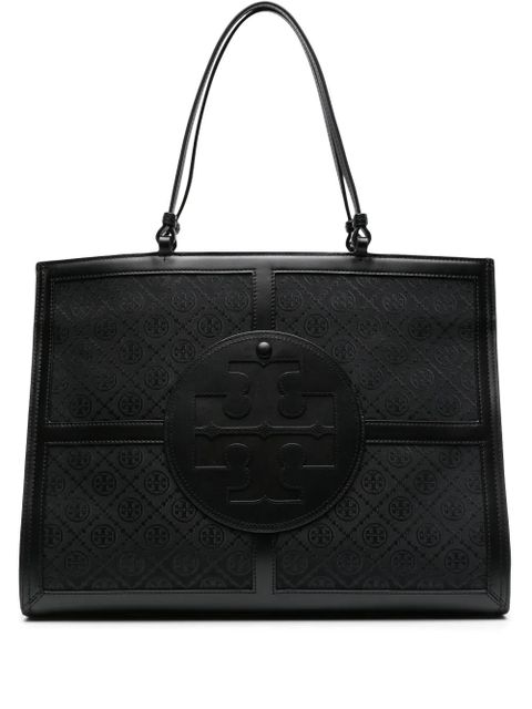 Tory Burch Ella Quadrant T-monogram tote bag - Black - zdjęcie produktu nr 1