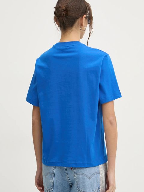Karl Lagerfeld Jeans t-shirt bawełniany damski kolor niebieski A1W17006