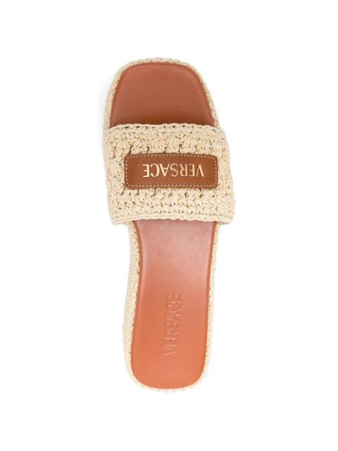 Versace logo-detail sandals - Neutrals