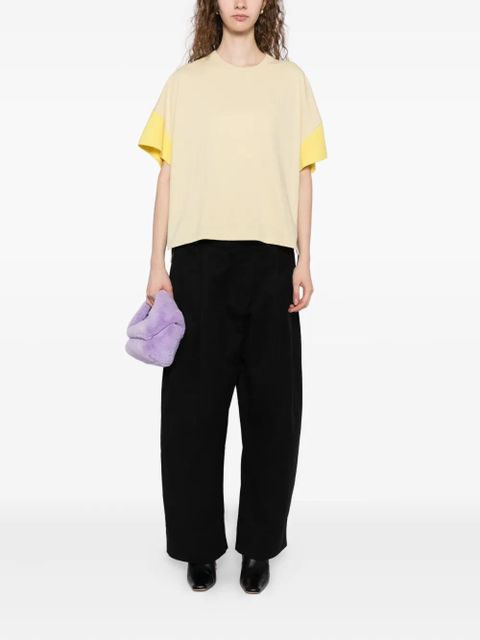 LOEWE logoed cotton and silk t-shirt - Yellow