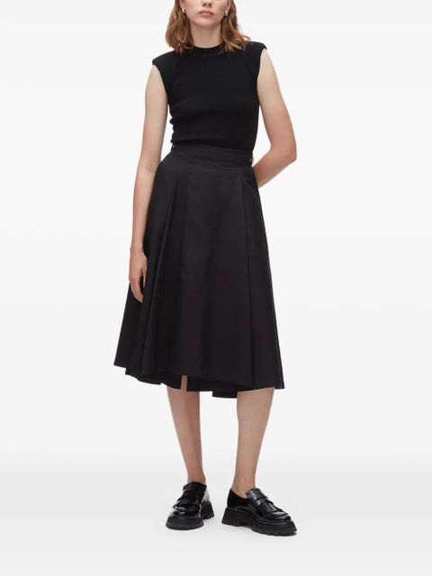 3.1 Phillip Lim belted A-line midi skirt - Black - zdjęcie produktu nr 2