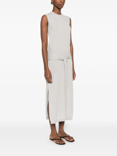 LEMAIRE sleeveless knotted midi dress - Grey