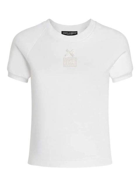 Dolce & Gabbana logo-embroidered T-shirt - White - zdjęcie produktu nr 1