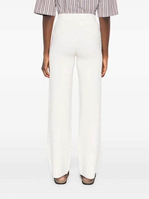 Max Mara elasticated-waist palazzo trousers - White