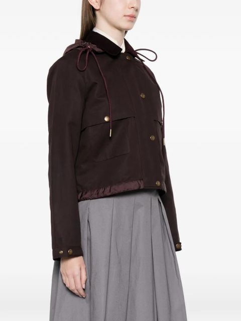 Moncler button hooded jacket - Purple