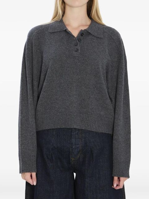 LouLou de Saison Homere long-sleeve polo top - Grey - zdjęcie produktu nr 1